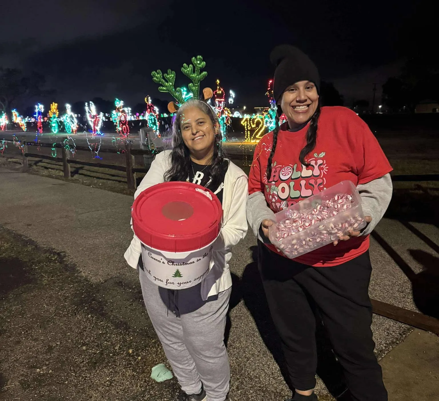 Volunteers working together